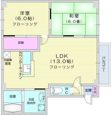 元町駅 徒歩16分 3階の物件間取画像